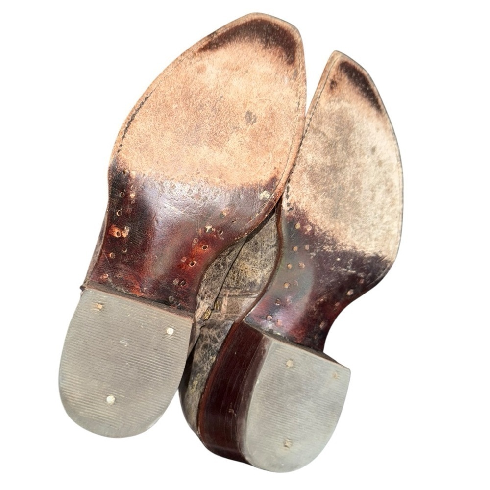 INNOVATION Embelished Embroidered Distressed Studded Cowgirl Western Boots - Picture 11 of 17